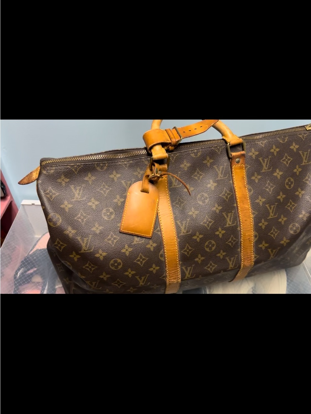 Vintage Louis Vuitton Keepall Duffel Bag In Classic Monogram Canvas